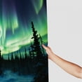 thumbnail image 3 of Shiartex Aurora Borealis Forest Full Moon Printed Shower Curtain with Hooks, 100% Polyester Washable Bathroom Decoration, Various Sizes 36x72, 3 of 7