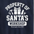 thumbnail image 3 of Instant Message - Property Of Santas Workshop Christmas - Toddler & Youth Crewneck Fleece Sweatshirt, 3 of 6