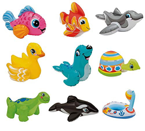 4pcs/Set Cute Hot Sale Float Squeaky Toy Baby Bath Toy Dolphin Shaped Rubber 