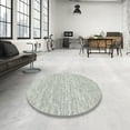 thumbnail image 3 of Ahgly Company Indoor Round Contemporary Gunmetal Gray Abstract Area Rugs, 6' Round, 3 of 6