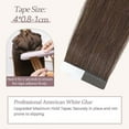 thumbnail image 4 of GOLDEN Extensions de Cheveux Marron/blond Platine à Ruban Adhésif 20 Pcs/qty 20 Pouces, 4 of 4