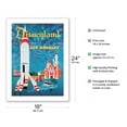 thumbnail image 2 of Disneyland Los Angeles - Tomorrowland - Vintage Travel Poster by David Klein c.1955 - Bamboo Fine Art 290gsm Paper Print (Unframed) 18x24in, 2 of 4