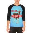 thumbnail image 1 of Relax I've Goat Got This Mens Raglan T Shirt White-Black MD, 1 of 2