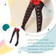 thumbnail image 4 of Guardurnaity 1 par de calcetines, suministros para fiestas, calcetines hasta la rodilla, bonitos patrones, regalo del Día de San Valentín, mangueras Medias Lazo de labios negros Guardurnaity AP009348-06, 4 of 6