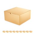 thumbnail image 1 of Cajas de regalo PACKQUEEN, paquete de 10 unidades, 20 x 20 x 10 cm, color dorado, 1 of 6