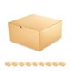 thumbnail image 1 of Cajas de regalo PACKQUEEN, paquete de 10 unidades, 20 x 20 x 10 cm, color dorado, 1 of 6