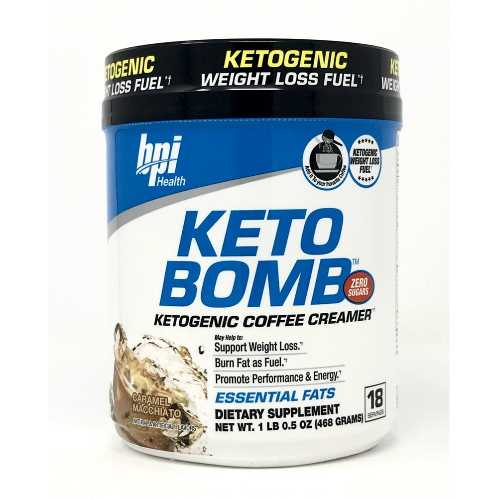 BPI Sports Health Keto Bomb Ketogenic Caramel Macchiato, 18 Servings