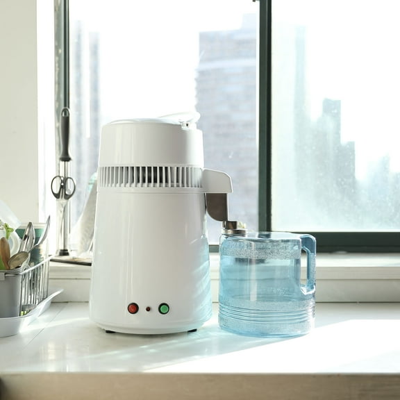 4L Home Water Distiller Purifier Machine 750W Stainless Steel Interior