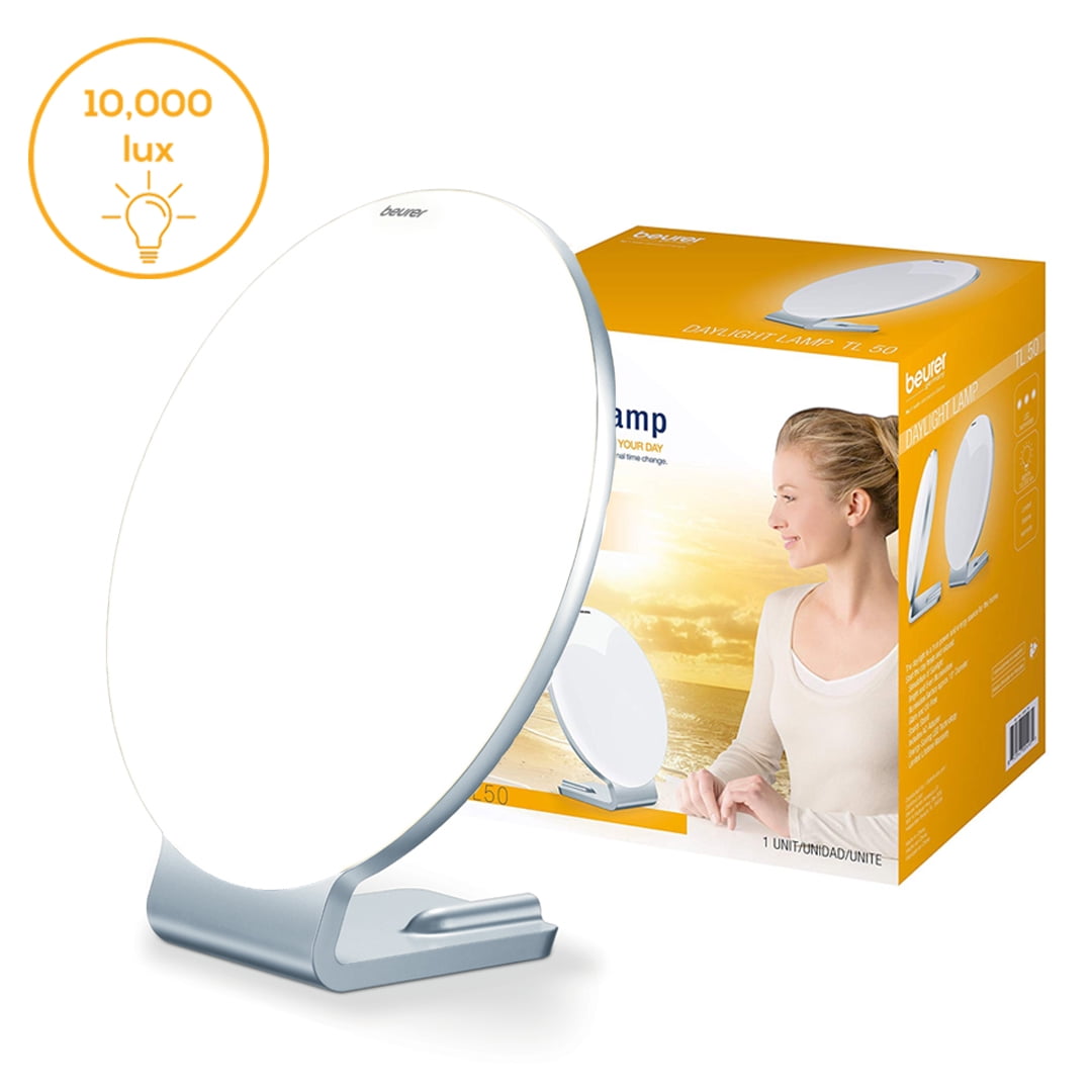 Beurer Daylight Lamp, Portable Light Therapy for Your Office, Home or Travel, with Exceptionally Bright Natural Sunlight Simulation, UV-Free, 10,000 LUX from 6 IN, TL50