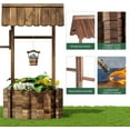 thumbnail image 4 of Aoxun Wishing Well for Outside, Wooden Wishing Well Planters with Hanging Bucket, Garden Helper, Rustic Garden Decor for Outdoor, Yard and Patio, Upgrade - Reinforced Base, Brown, 4 of 8