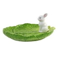 thumbnail image 2 of Tabletop Lettuce Platter W/Bunny Ceramic Spring Easter Rabbit 2929572, 2 of 3