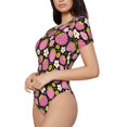 thumbnail image 2 of The Xecao Strawberry Women's Crew Neck Body Suit, a short-sleeved bodysuit and basic swimsuit, both comfort and style for dating and daily life, 2 of 9