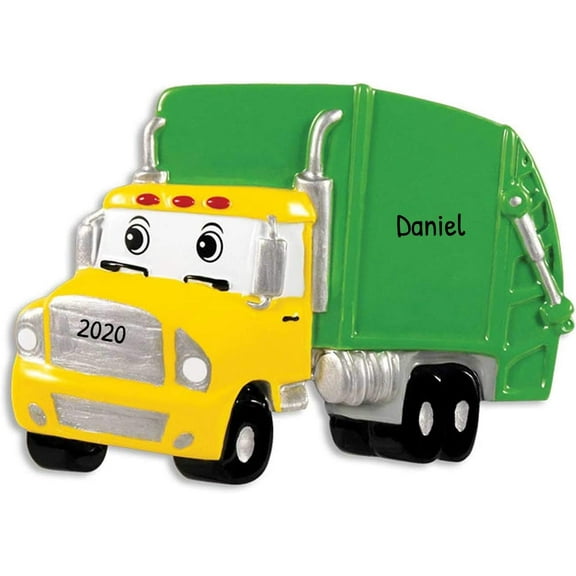 Personalized Christmas Truck Ornaments 2025 - Garbage Truck Ornament Dump Truck Ornament Customized 4 Wheeler Christmas Ornament Vehicle Christmas Decorations Trash Truck Ornaments for Christmas Tree