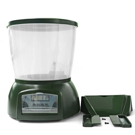 Automatic Fish Food Feeder - Automatic Pond Fish Feeder Fish Food Dispenser Digital Aquarium Timer Feeder with LCD
