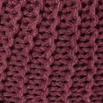 thumbnail image 4 of Urban Shop Round Knit Pouf, Wine, 4 of 5