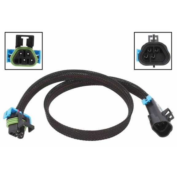 ICT Billet Black Trapezoid Wire Harness Connector Plug Extension Compatible with GM LS Sensor Headers for Corvette C6 2008-2013 LS3 WE0XY34-24