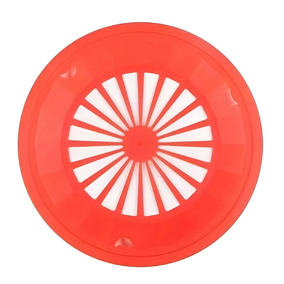 ACDANC 10 Pcs Plastic Paper Plate Holders - 10.6inch Bright Colors Paper Plate Holders,Round Paper Plate Holder,for Party,Camping,BBQ,Picnic RED