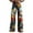 Navy, variant on Minjewel Wide Leg Pants for Women Vintage Floral High - Waisted Baggy Pants Loose with Pockets, Palazzo Pants for Women Retro Boho Summer Style, Pants for Women for Vacation,Green L
