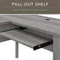 thumbnail image 3 of UrbanPro 60W L Shaped Desk with Hutch and Bookcase in Gray - Engineered Wood, 3 of 7