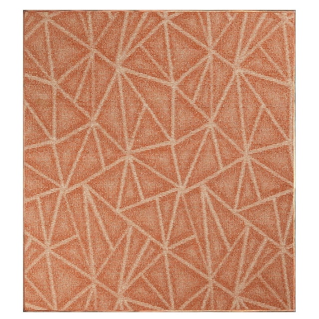 Furnish My Place Modern Indoor/Outdoor Commercial Solid Color Rug - Rust, 10' x 10', Square, Pet and Kids Friendly Rug. Made in USA, Area Rugs Great for Kids, Pets, Event, Wedding