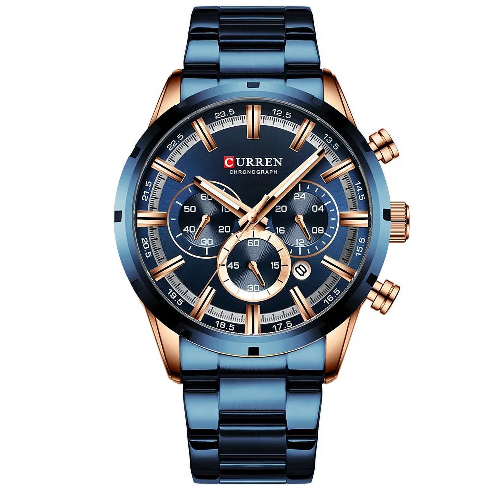 Montre Militaire Chronographe Homme - Étanche, Quartz, Cuir - Modèle NF9197L
