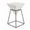White Inverted Pyramid Solid Geometric Triangle 14" x 14" x 24", variant on DecMode 14" x 24" Black Wood Inverted Pyramid Geometric Accent Table with Black Metal Stand, 1-Piece