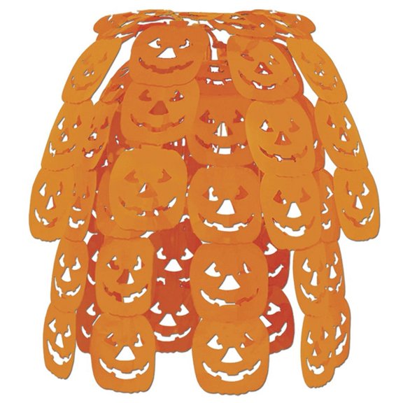 Club Pack of 12 Cascading Halloween Jack-O-Lantern Hanging Party Decorations 24"