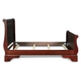 thumbnail image 3 of Benjara Verl Queen Size Bed, Classic Sleigh Panel Design, Rich Brown Poplar Wood, 3 of 5