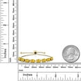thumbnail image 6 of Gem Stone King 18K Yellow Gold Plated Silver Yellow Citrine Tennis Bracelet for Women (6.00 Cttw, Gemstone November Birthstone, Oval 7X5MM, Fully Adjustable up to 9 inch), 6 of 6