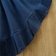 thumbnail image 6 of Huowey Kids Girls Summer Sling Denim Dress Baby Ruffled Princess Dresses Kids Fashionable Dailywear, 1-2 Years, 6 of 8