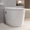 thumbnail image 4 of Compact Elongated Smart Toilet Bidet 1.28 GPF in White with Auto Flush, Heated Seat, Warm Air Dryer for Small Bathroom, 4 of 12