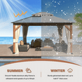 thumbnail image 4 of Hommow 12' x 14' Hardtop Gazebo,Metal Gazebo with Aluminum Frame Galvanized Steel Double Roof for Backyard, Patio, Lawns, 4 of 8