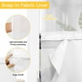 thumbnail image 6 of Funny Dog Print No Hook Shower Curtain Waterproof, Bathroom Curtains with Snap in Liners and See Through Top Window, Summer Modern Animals Hotel Style Bathtub Curtains Shower 36"Wx72"L, 6 of 8