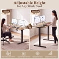 thumbnail image 5 of Homall 55" × 24" Electric Height Adjustable Standing Desk Home Office Computer Desk Memory Preset with T-Shaped Metal Bracket, Black&Wood, 5 of 8