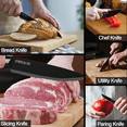 thumbnail image 2 of 5-Piece Knife Set with Block,Wood Grain Handle,Stainless Steel kitchen Knivese, 2 of 7