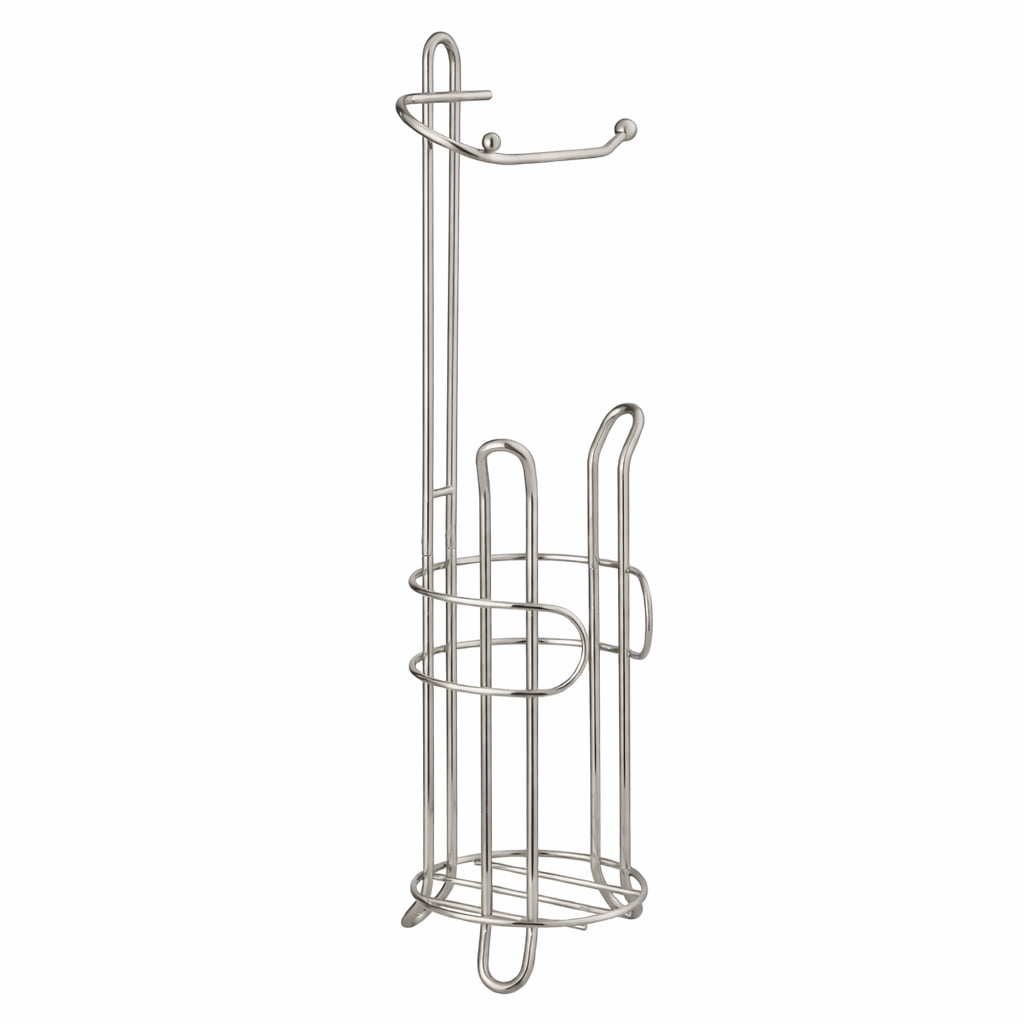 SunnyPoint Bathroom Toilet Tissue Paper Roll Storage Holder Stand with Reserve, The Reserve Area Has Enough Space to Store Mega Rolls (SN)