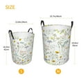 thumbnail image 3 of KLL flower and leaf Waterproof Foldable Laundry Hamper Bucket with Handles for Storage Bin,Kids Room,Home Organizer-Small, 3 of 6