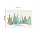 thumbnail image 4 of Masterpiece Contemporary Trees Gold Foil Holiday Cards / 15 Boxed Modern Christmas Cards With Shiny Foil Lined Envelopes / 5 5/8" x 7 7/8" Folded Winter Greeting Cards With Inside Verse, 4 of 6