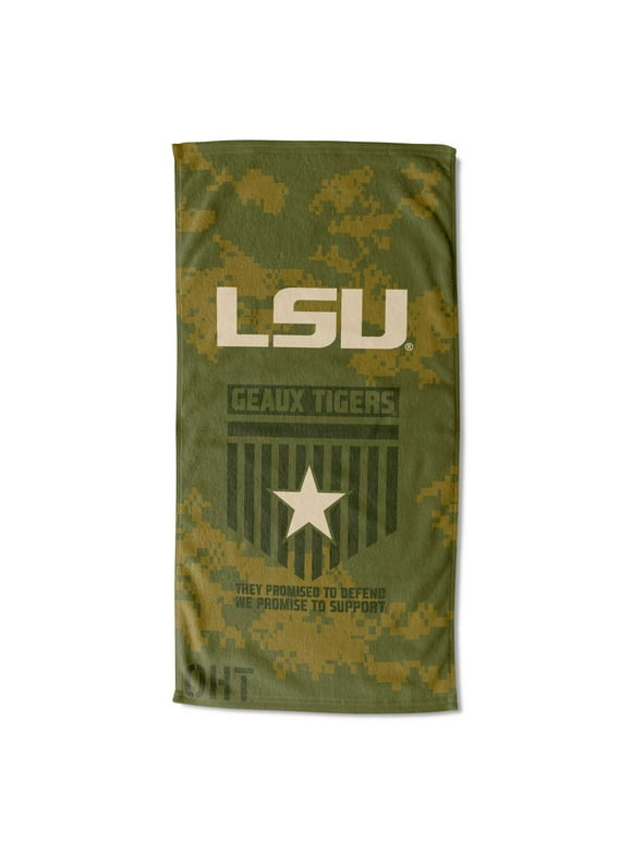The Northwest Group LSU Tigers 30" x 60" OHT Military Appreciation Proud Beach Towel