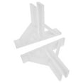 thumbnail image 3 of OUNONA  2 Pcs Wood Fence Stand Picket Support Feet Small Garden White, 3 of 7