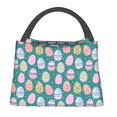 thumbnail image 2 of Kuqiui Lunch Bag for Women/Men,Waterproof Reusable Portable Lunch Tote,Lunch Box Bag.Thermal Cooler Bag Ideal for Work/Party/Travel/Picnic (Colorful Easter eggs ), 2 of 8