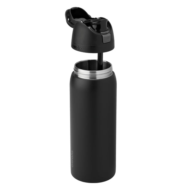Owala FreeSip Stainless Steel Water Bottle, 32oz, Very Very Dark