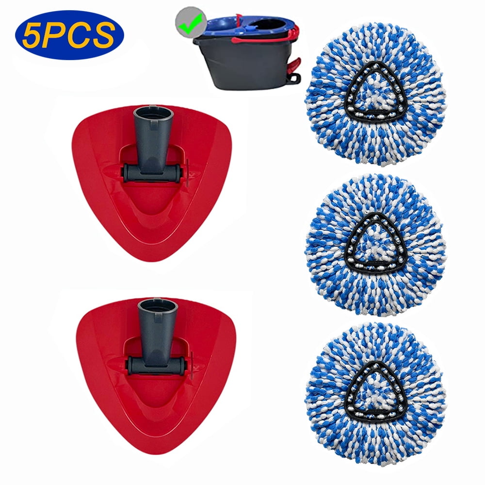 CNKOO Spin Mop Replacement Head 5 Pack Spin Mop Refills Compatible with RinseClean Dual System