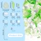 thumbnail image 2 of Kit de 460 piezas de cuentas acrílicas con forma de flor y hoja (7 estilos de flores y 3 estilos de hojas transparentes), incluye cuentas espaciadoras y cuentas de campana acrílicas., 2 of 7