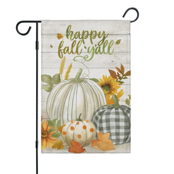 Fall Garden Flag - Double Sided 12x18 Inch, Autumn Seasonal Outdoor Decor for Yard, Lawn, House - Family,Friends,Thanksgiving,Anniversary.