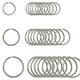 thumbnail image 1 of Juego de 30 llaveros redondos y planos de jueves de abril, anillo partido de metal, acero niquelado endurecido para organización de llaves de casa y manualidades (30 mm, 25 mm, 20 mm) Ormromra JPXSD-185, 1 of 4