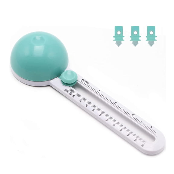 Circular Paper Cutter, Rotary Circle Cutter Cut Paper Trimmer Scrapbooking Tool with 3 Replaceable Blades for Art and DIY Crafts, Cards Making