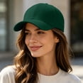thumbnail image 7 of Plain Baseball Cap Adjustable Running and Outdoor Unisex Hat Dark Green One Size, 7 of 7