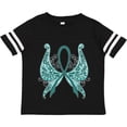 thumbnail image 3 of Inktastic Ovarian Cancer Awareness with Butterfly Ribbon Words Boys or Girls Toddler T-Shirt, 3 of 5