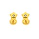 thumbnail image 2 of Bizzarro - Aretes tipo Broqueles De Estrella En Oro Amarillo 14K Con 1Pto De Diamante (Vs1-Vs2) (G-H) Bizzarro Aretes, 2 of 2
